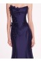 Women Marchesa Dresses | Floral Mikado Gown Navy