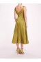 Women Marchesa Dresses | Floral Mikado Midi Dress Olive