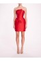 Women Marchesa Dresses | Floral Mikado Mini Dress Red