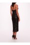 Women Marchesa Dresses | Floral Sequin Midi Dress Black