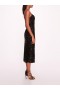 Women Marchesa Dresses | Floral Sequin Midi Dress Black