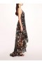 Women Marchesa Dresses | Flowering Halter High-Low Gown Black Multi