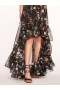 Women Marchesa Dresses | Flowering Halter High-Low Gown Black Multi
