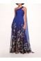 Women Marchesa Dresses | Flowering One Shoulder Gown Indigo Multi
