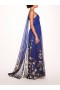 Women Marchesa Dresses | Flowering One Shoulder Gown Indigo Multi