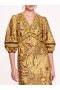 Women Marchesa Dresses | Flying Cheetah Tiered Midi Dress Yellow Multi