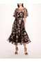 Women Marchesa Dresses | Garden Of Eden Midi Dress Black Multi