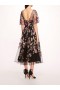 Women Marchesa Dresses | Garden Of Eden Midi Dress Black Multi
