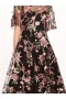 Women Marchesa Dresses | Garden Of Eden Midi Dress Black Multi