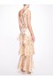 Women Marchesa Dresses | Gold One Shoulder Ruffled Tiered Gown Champagne