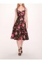 Women Marchesa Dresses | Holly Midi Dress Magenta Black