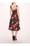 Women Marchesa Dresses | Holly Midi Dress Magenta Black