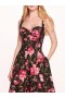 Women Marchesa Dresses | Holly Midi Dress Magenta Black