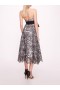 Women Marchesa Dresses | Iris Cutwork Midi Dress Ivory Black