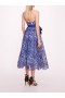 Women Marchesa Dresses | Iris Cutwork Midi Dress Navy