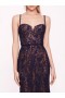 Women Marchesa Dresses | Lace Mermaid Gown Navy