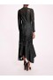 Women Marchesa Dresses | Linen Lace Maxi Dress Black