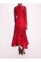 Women Marchesa Dresses | Linen Lace Maxi Dress Red