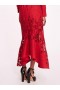Women Marchesa Dresses | Linen Lace Maxi Dress Red