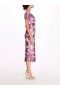 Women Marchesa Dresses | Lotus Sequin Cap-Sleeved Pencil Dress Purple Mauve