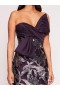 Women Marchesa Dresses | Lotus Sequin Midi Dress Aubergine Gunmetal