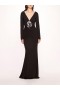 Women Marchesa Dresses | Matte Ruched Gown Black