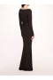 Women Marchesa Dresses | Matte Ruched Gown Black