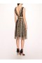 Women Marchesa Dresses | Metallic Filigree Cocktail Dress Black Gold