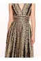 Women Marchesa Dresses | Metallic Filigree Cocktail Dress Black Gold