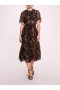 Women Marchesa Dresses | Monarch Midi Dress Black Multi
