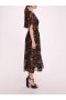 Women Marchesa Dresses | Monarch Midi Dress Black Multi