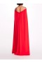 Women Marchesa Dresses | Off Shoulder Caped Column Gown Red