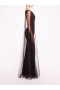 Women Marchesa Dresses | One Shoulder Cape Gown Black