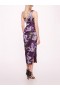 Women Marchesa Dresses | One Shoulder Drape Midi Dress Purple