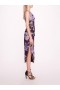 Women Marchesa Dresses | One Shoulder Drape Midi Dress Purple