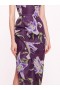 Women Marchesa Dresses | One Shoulder Drape Midi Dress Purple