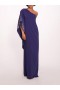 Women Marchesa Dresses | One Shoulder Kaftan Navy