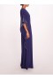 Women Marchesa Dresses | One Shoulder Kaftan Navy