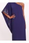 Women Marchesa Dresses | One Shoulder Kaftan Navy