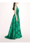 Women Marchesa Dresses | One Shoulder Marigold Ball Gown Emerald Multi
