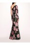 Women Marchesa Dresses | One Shoulder Sequin Gown Black
