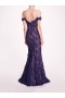 Women Marchesa Dresses | Organic Lace Gown Navy