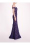 Women Marchesa Dresses | Organic Lace Gown Navy