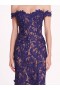 Women Marchesa Dresses | Organic Lace Gown Navy