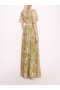 Women Marchesa Dresses | Peonies Gown Green Champagne