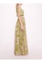 Women Marchesa Dresses | Peonies Gown Green Champagne