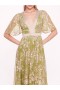 Women Marchesa Dresses | Peonies Gown Green Champagne