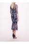 Women Marchesa Dresses | Peonies Pencil Dress Navy Silver