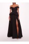 Women Marchesa Dresses | Peplum Taffeta Gown Black