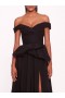 Women Marchesa Dresses | Peplum Taffeta Gown Black